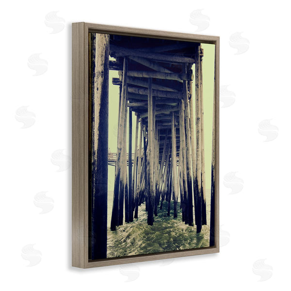 Stupell Industries Ashley Calhoun | Coast Under Distressed Wharf