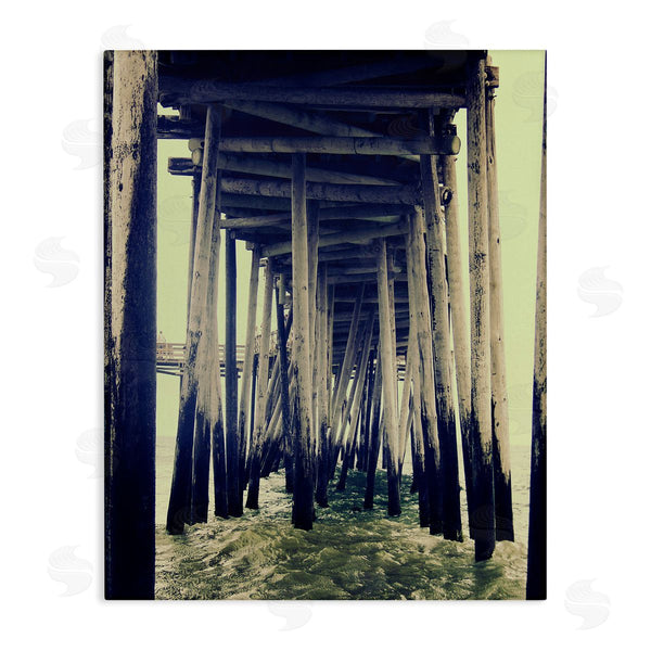 stupell industries Ashley Calhoun | Coast under Distressed Wharf