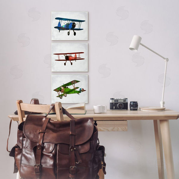 Stupell Industries Ashley Calhoun | Retro Planes Flight Aircraft Pilots Wall Art