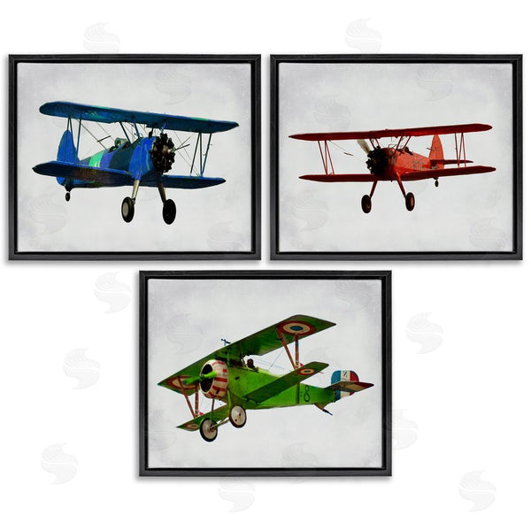 Stupell Industries Ashley Calhoun | Retro Planes Flight Aircraft Pilots Wall Art