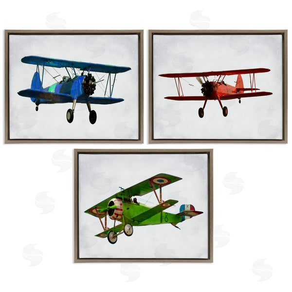 Stupell Industries Ashley Calhoun | Retro Planes Flight Aircraft Pilots Wall Art
