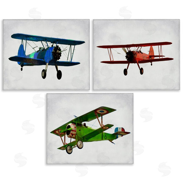 stupell industries Ashley Calhoun | Retro Planes Flight Aircraft Pilots Wall Art