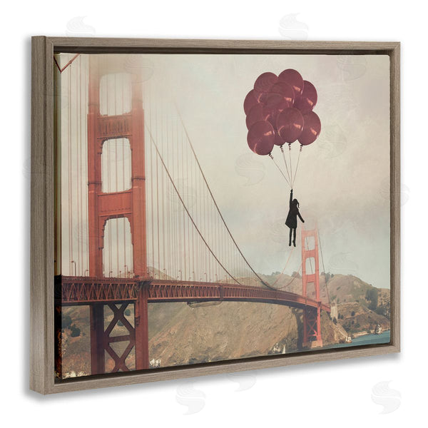 Stupell Industries Ashley Davis | Bridge And Girl With Balloons