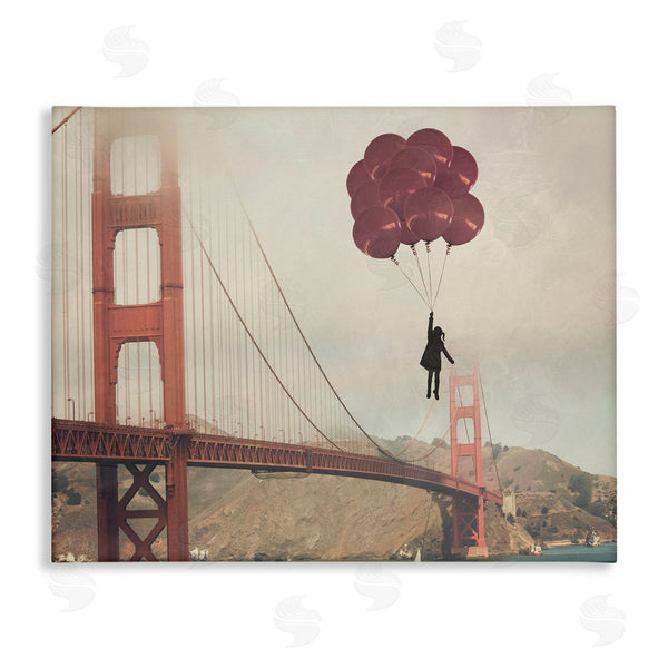 stupell industries Ashley Davis | Bridge and Girl with Balloons
