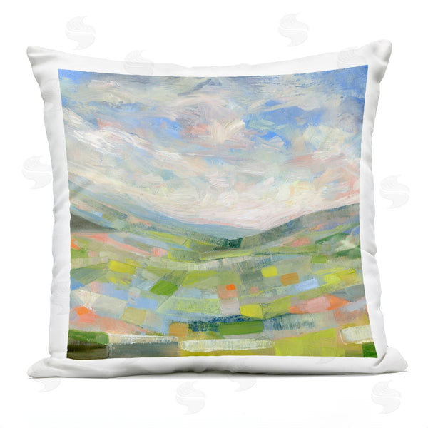 Stupell Industries Ashley Davis | Jolly Geometric Countryside Scene Printed Throw Pillow