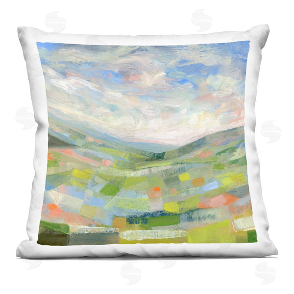 stupell industries Ashley Davis | Jolly Geometric Countryside Scene Printed Throw Pillow