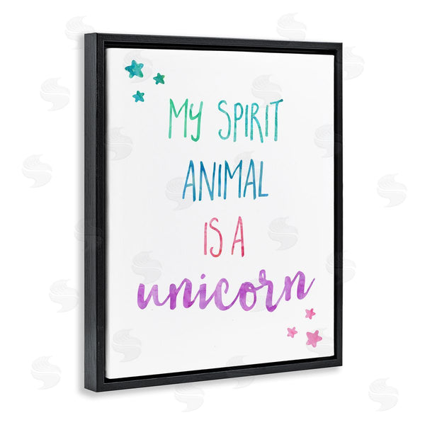 Stupell Industries Ashley Davis | Unicorn Spirit Animal Phrase Wall Art