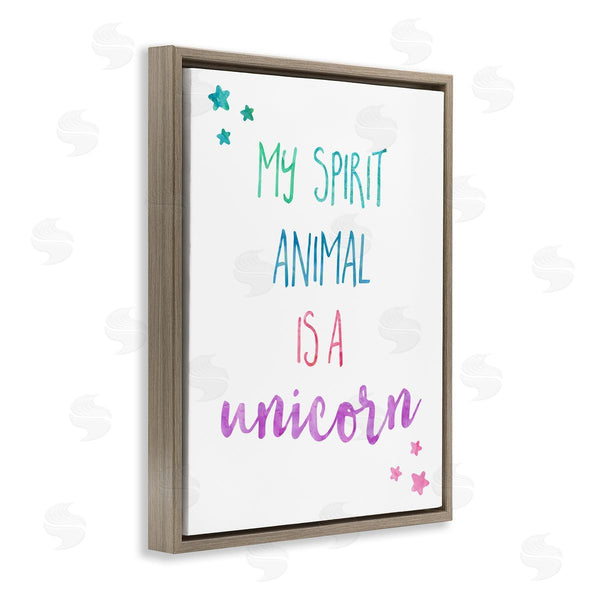Stupell Industries Ashley Davis | Unicorn Spirit Animal Phrase Wall Art