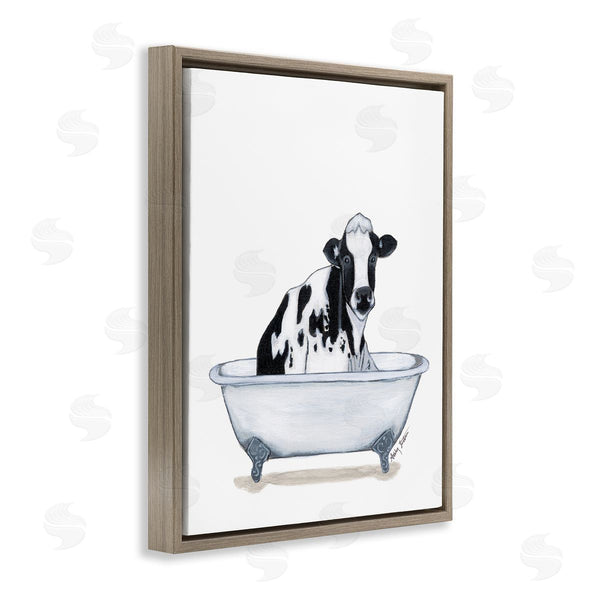 Stupell Industries Ashley Justice | Cow In Tub Sketch