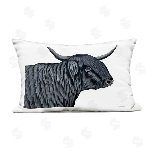 Stupell Industries Ashley Justice | Filmore Black Bull Portrait Printed Throw Pillow