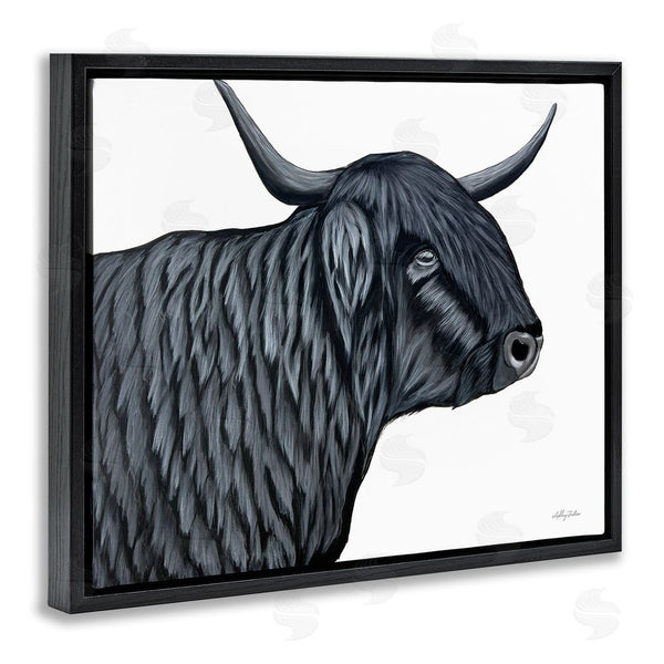 Stupell Industries Ashley Justice | Filmore Black Bull Portrait Wall Art