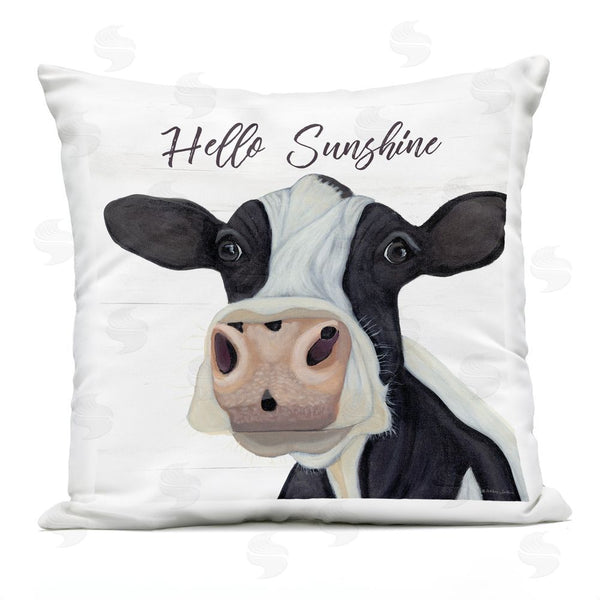 Stupell Industries Ashley Justice | Hello Sunshine Country Cow Throw Pillow