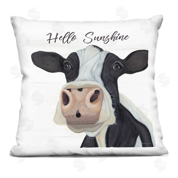 stupell industries Ashley Justice | Hello Sunshine Country Cow Throw Pillow