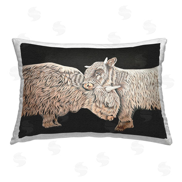 Stupell Industries Ashley Justice | Hugging Cattle On Black