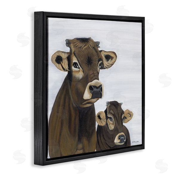 Stupell Industries Ashley Justice | Mom & Baby Cow Painting Wall Art