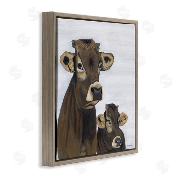 Stupell Industries Ashley Justice | Mom & Baby Cow Painting Wall Art
