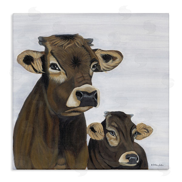 stupell industries Ashley Justice | Mom & Baby Cow Painting Wall Art