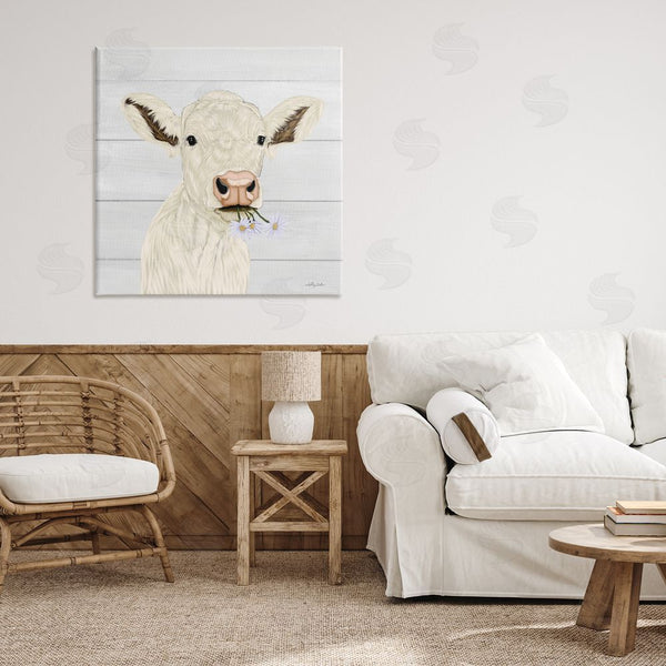 Stupell Industries Ashley Justice | Opal Baby Cow Portrait Wall Art