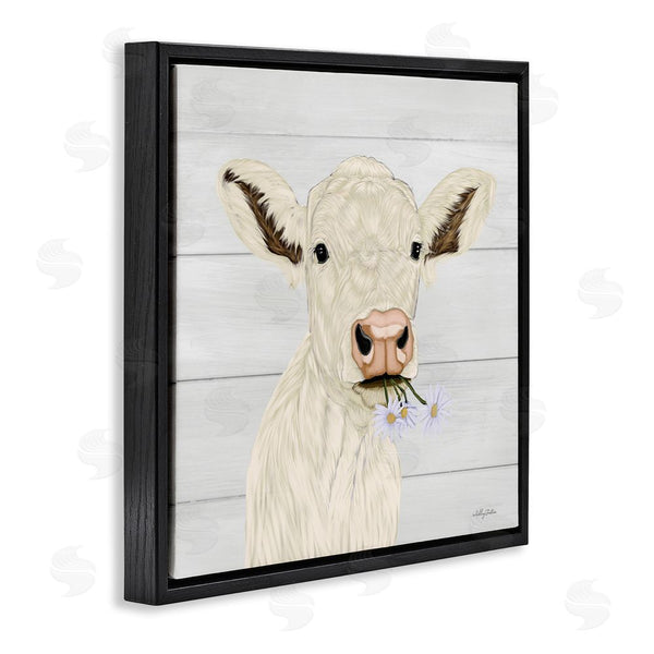 Stupell Industries Ashley Justice | Opal Baby Cow Portrait Wall Art