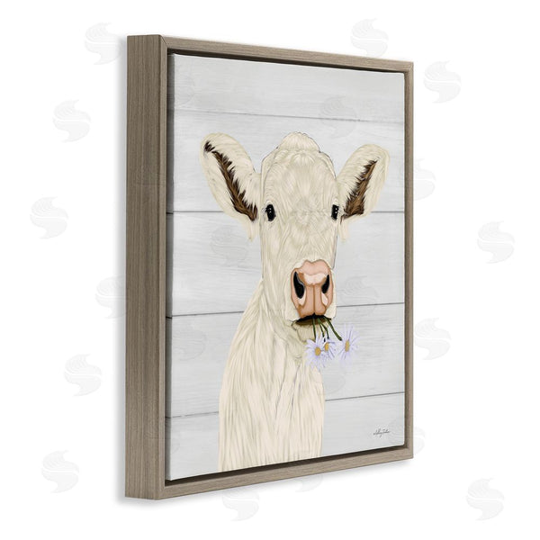 Stupell Industries Ashley Justice | Opal Baby Cow Portrait Wall Art