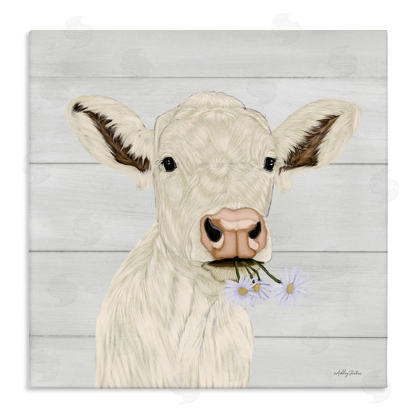 stupell industries Ashley Justice | Opal Baby Cow Portrait Wall Art