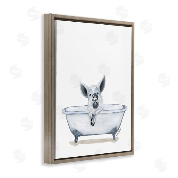 Stupell Industries Ashley Justice | Pig In Tub Sketch Wall Art