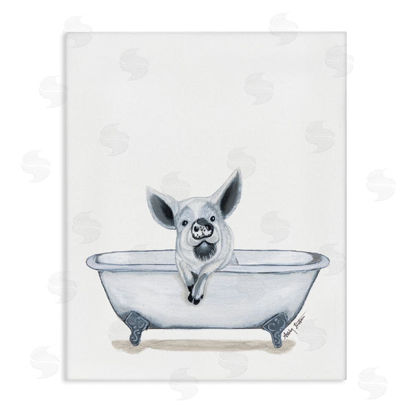 stupell industries Ashley Justice | Pig in Tub Sketch Wall Art