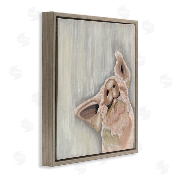 Stupell Industries Ashley Justice | Pig Looking Upward Wall Art