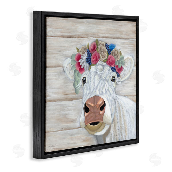 Stupell Industries Ashley Justice | Rustic Cow Flower Crown