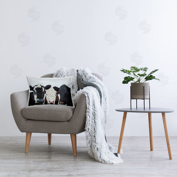 Stupell Industries Ashley Justice | Three Farmhouse Cows