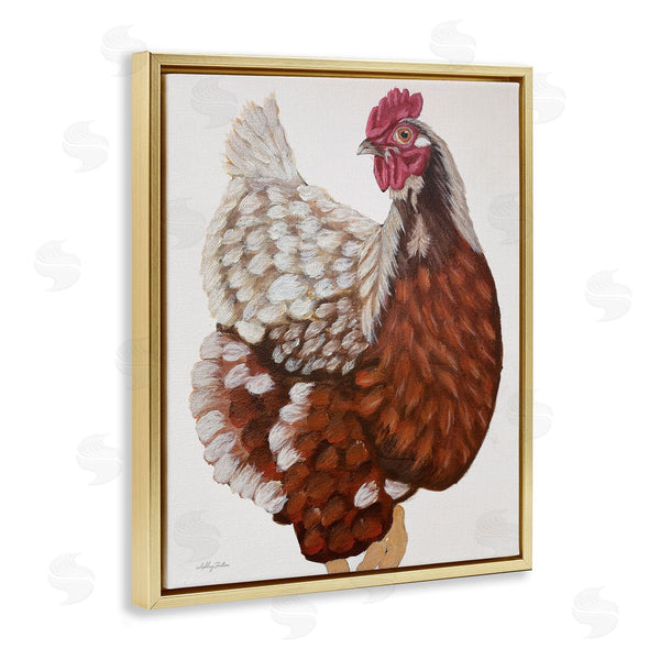 Stupell Industries Ashley Justice | Traditional Chicken Portrait