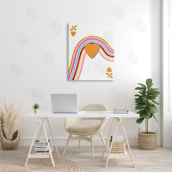 Stupell Industries Ashley Singleton | Ace Of Hearts Rainbow Shapes Wall Art