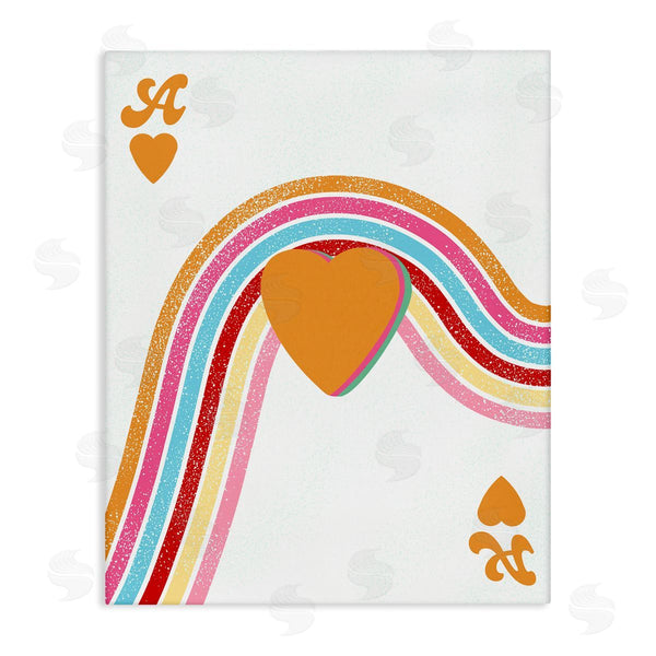 stupell industries Ashley Singleton | Ace Of Hearts Rainbow Shapes Wall Art