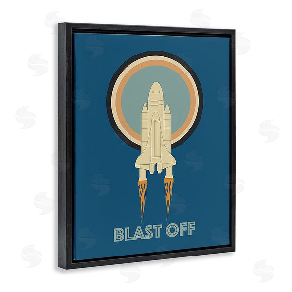 Stupell Industries Ashley Singleton | Blast Off Vintage Rocket Wall Art