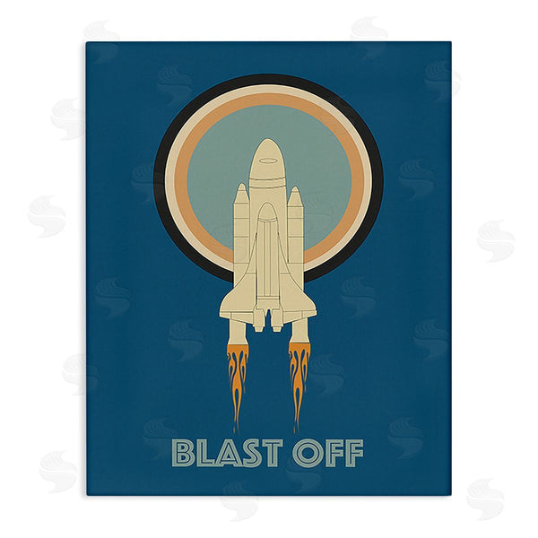 stupell industries Ashley Singleton | Blast Off Vintage Rocket Wall Art