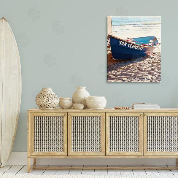 Stupell Industries Ashley Singleton | Blue Boat On Sand Wall Art