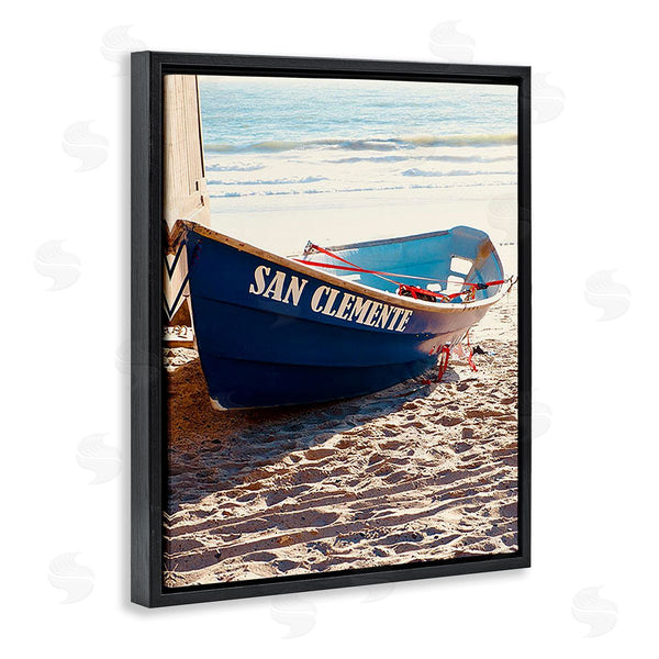 Stupell Industries Ashley Singleton | Blue Boat On Sand Wall Art