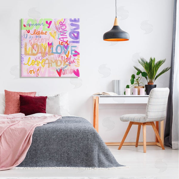 Stupell Industries Ashley Singleton | Bold Abstract Love Words Collage Wall Art