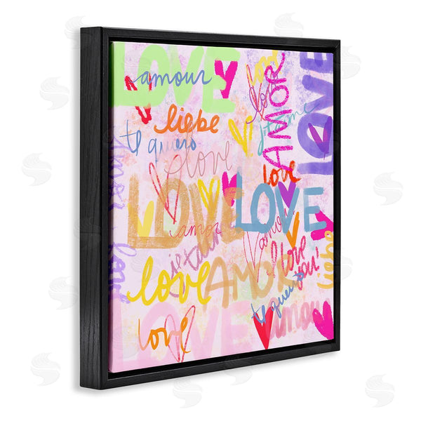 Stupell Industries Ashley Singleton | Bold Abstract Love Words Collage Wall Art