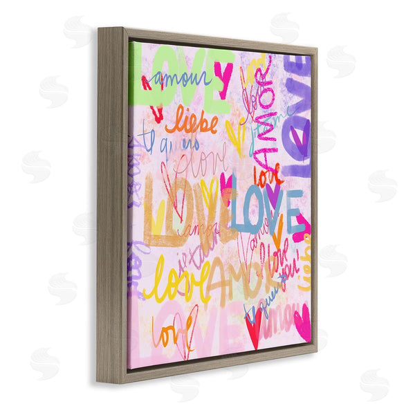 Stupell Industries Ashley Singleton | Bold Abstract Love Words Collage Wall Art