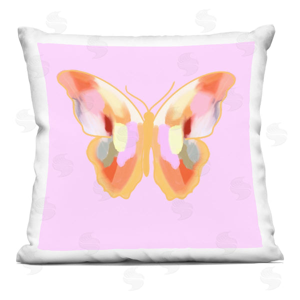 stupell industries Ashley Singleton | Bright Painted Butterfly Wings Printed Throw Pillow