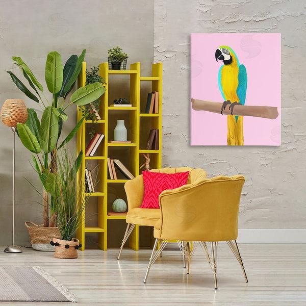 Stupell Industries Ashley Singleton | Bright Parrot On Pink Wall Art