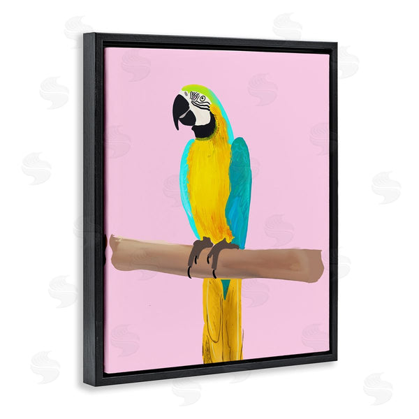 Stupell Industries Ashley Singleton | Bright Parrot On Pink Wall Art