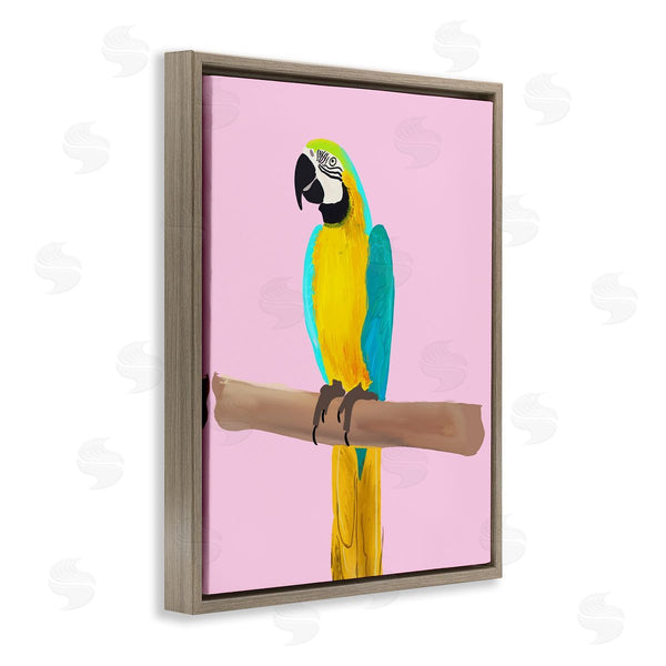 Stupell Industries Ashley Singleton | Bright Parrot On Pink Wall Art