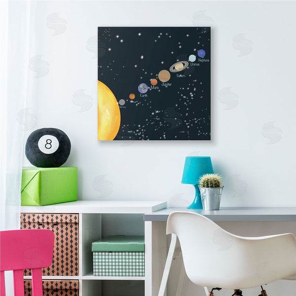 Stupell Industries Ashley Singleton | Educational Chart Of Planets In Solar System Wall Art