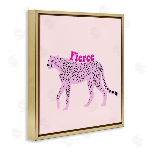 Stupell Industries Ashley Singleton | Fierce Cheetah On Pink Wall Art
