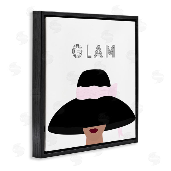 Stupell Industries Ashley Singleton | Glam Text Fashionista Female Black Pink Hat Wall Art