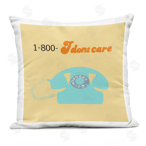 Stupell Industries Ashley Singleton | I Don't Care Retro Phone Printed Throw Pillow