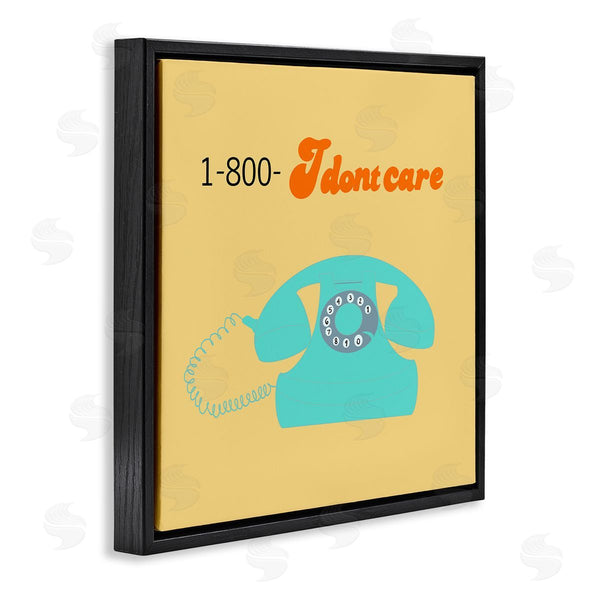 Stupell Industries Ashley Singleton | I Don't Care Retro Phone Wall Art