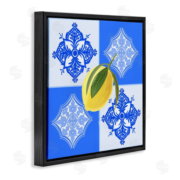 Stupell Industries Ashley Singleton | Lemon Over Geometric Tiles